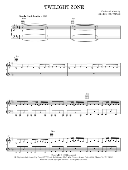 Twilight zone - Golden Earring (Piano-Vocal-Guitar)