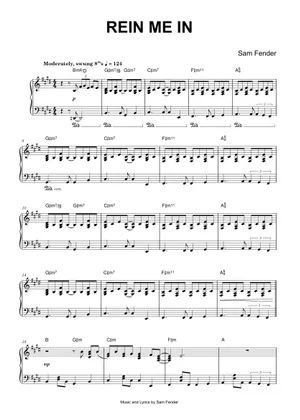 Rein Me In Rein Me In – Sam Fender Sheet Music for Piano (Solo) | MuseScore.com