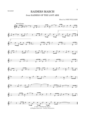 Play Official version of Raiders March Sheet Music by John