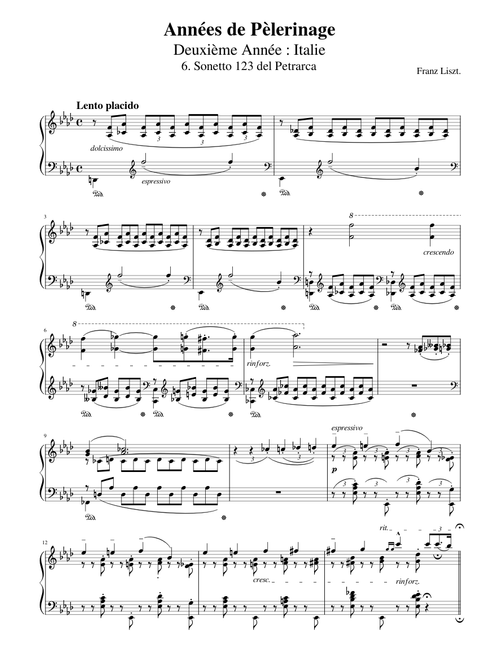 Liszt - Sonetto 123 del Petrarca