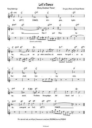 Lets Dance - clarinet solo Sheet Music for Clarinet other (Solo ...