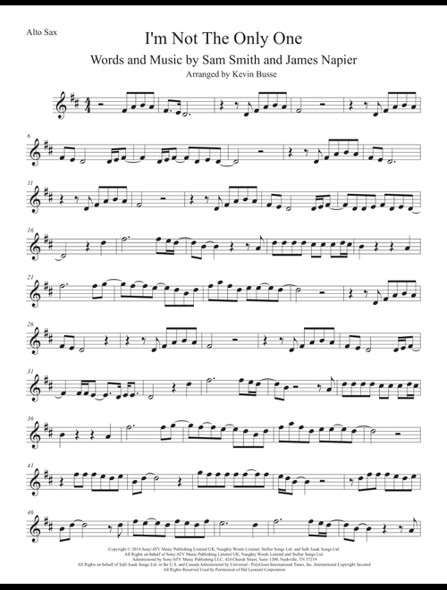 I'm Not The Only One (Arr. Kevin Busse) - Sam Smith (Alto Sax Solo)