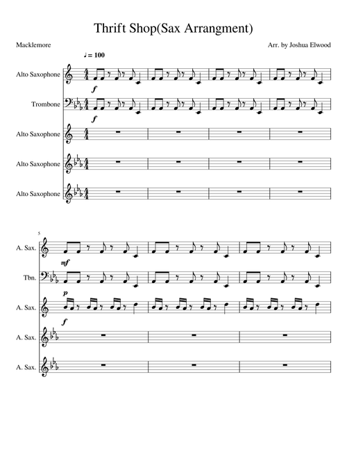 Thrift Shop(Sax Arrangment)