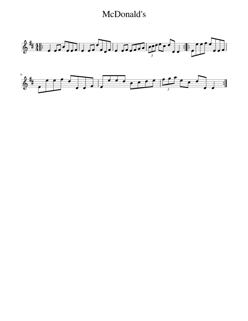 Mcdonald S Sheet Music For Piano Solo Musescore Mcdonald S Sheet Music For Piano Solo Musescore