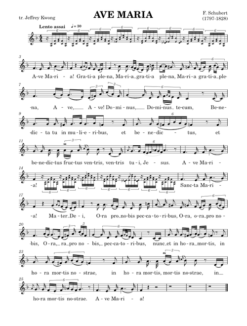 Ave Maria – Franz Schubert (Key: F)