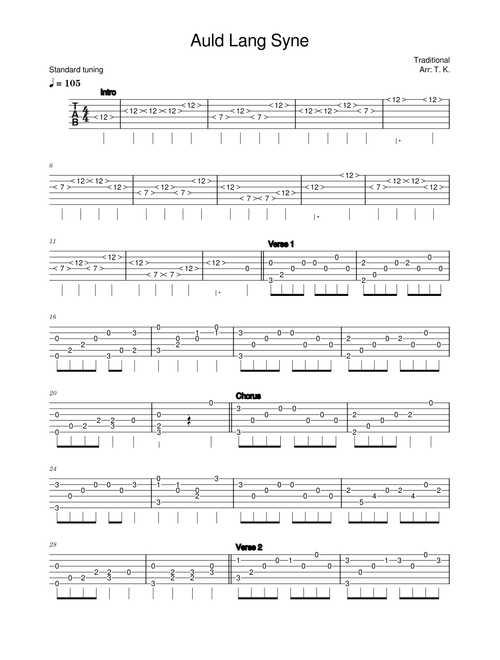 Auld Lang Syne - Traditional