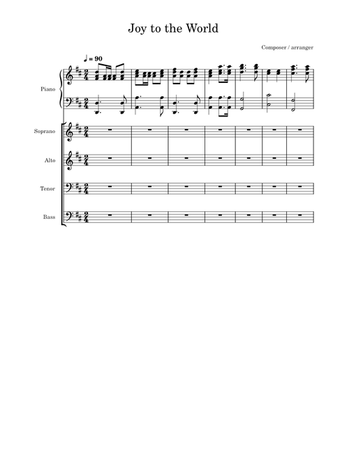 Joy To The World – Georg Friedrich Händel Joy To The World – SATB
