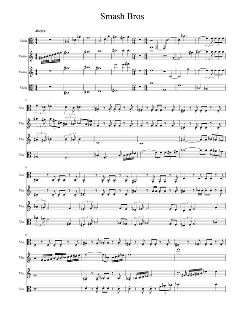 Super Smash Bros Medley - String Quartet