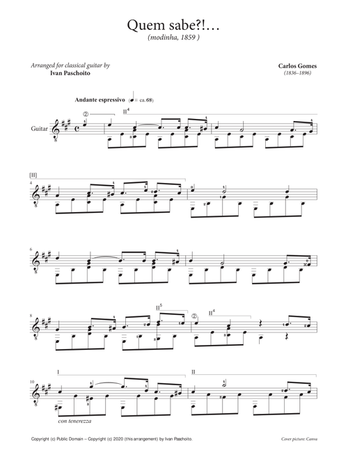 Quem Sabe?!... (Arr. Ivan Paschoito) - Carlos Gomes (Solo Guitar)
