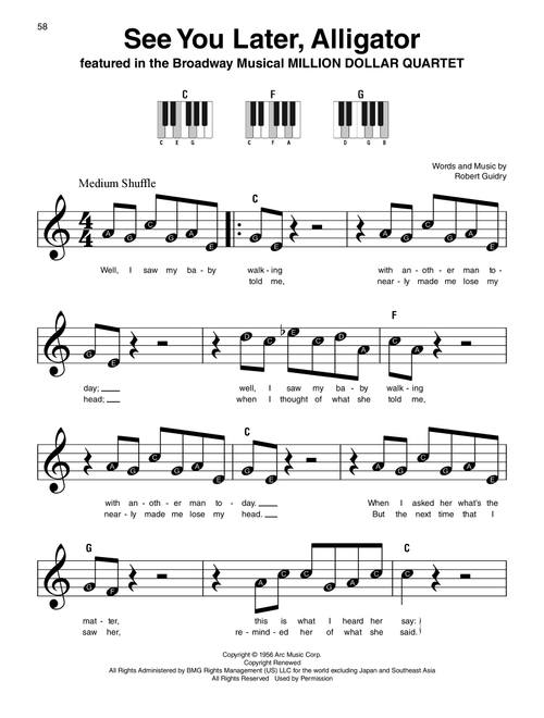 See You Later, Alligator - Bill Haley & His Comets (Super Easy Piano)