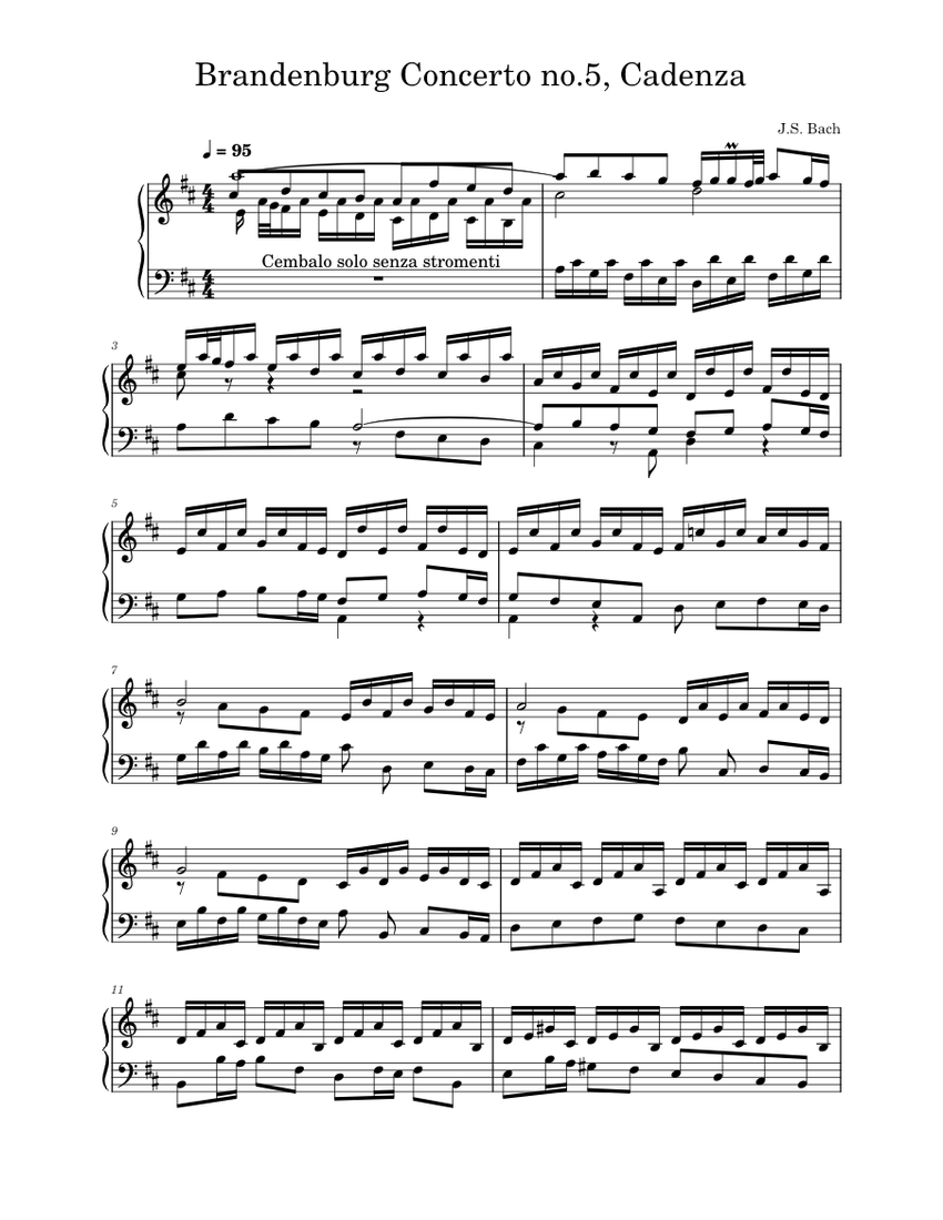 Brandenburg Concerto No.5 in D major, BWV 1050 – Johann Sebastian