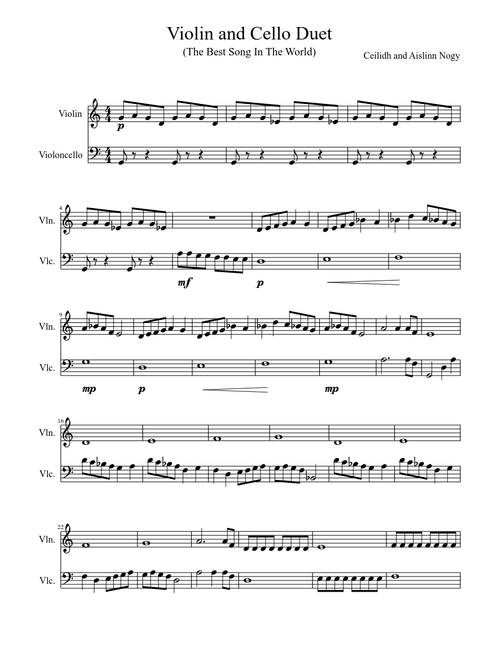 Violin and Cello Duet
