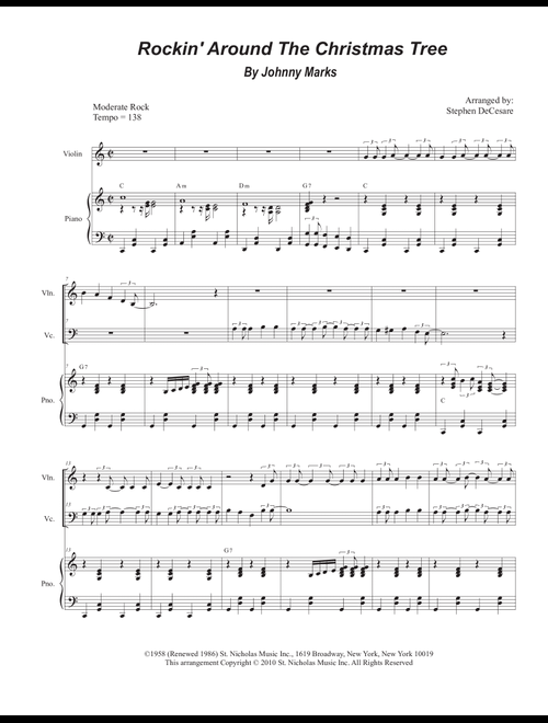 Rockin' Around The Christmas Tree (Arr. Stephen DeCesare) - Toby Keith (Instrumental Duet and Piano)
