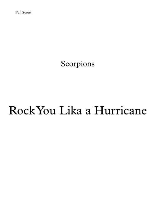 Rock You Like A Hurricane (Arr. Leandro Cardoso) - Scorpions (Small Ensemble)