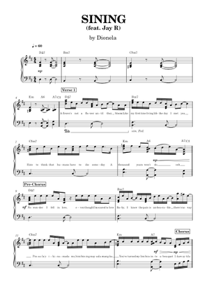 Sining – Dionela, Jay R ... Philippines (Instrumental, Chords) Sheet ...