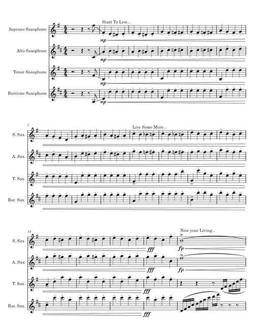 Every living breathing moment - Saxophone Quartet SATB  1 – noahsass1