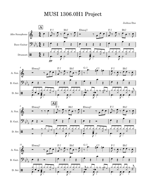 My little suede shoes – Charlie Parker MUSI 1306 Final Project - Josh
