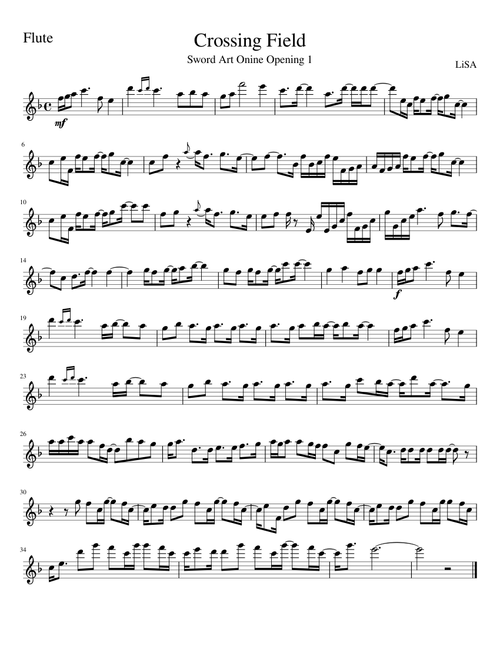 Crossing Field, SAO, Flute