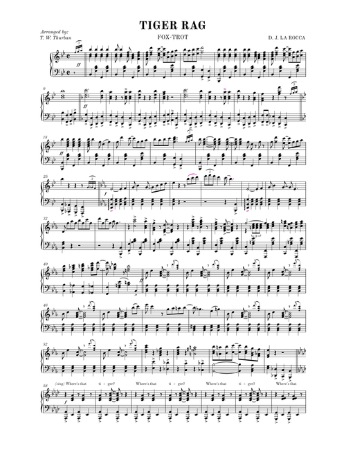 Tiger Rag – Original Dixieland Jazz Band (arr. Thomas W. Thurban) (1917/35)