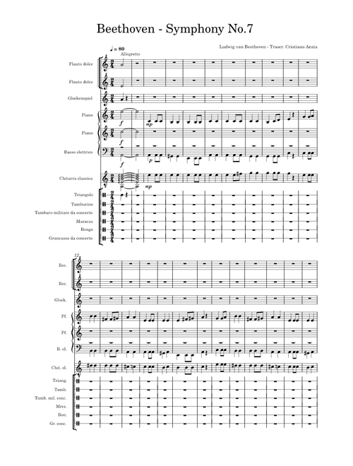Beethoven - School Ensemble - Symphony 7 Allegretto