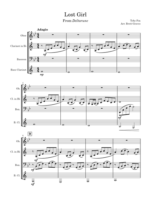 Lost Girl - Deltarune Chapter 2 – Toby Fox Quartet