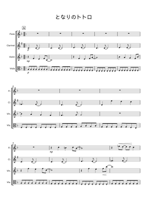 龍貓 (となりのトトロ) – 久石讓 Sheet Music for Saxophone alto