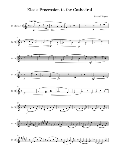 Elsa's Procession to the Cathedral – Richard Wilhelm Wagner