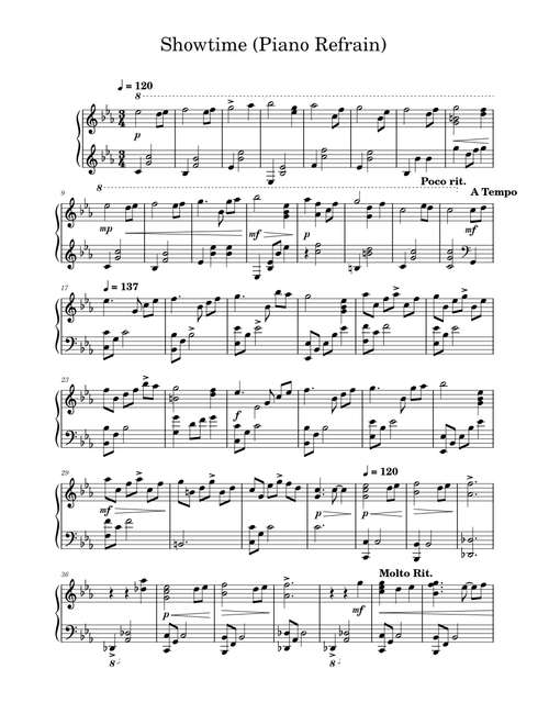 Showtime (Piano Refrain)