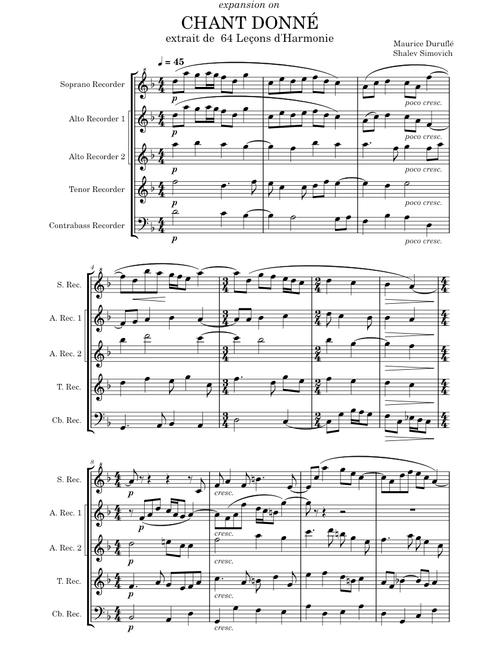 Chant Donné – Maurice Duruflé