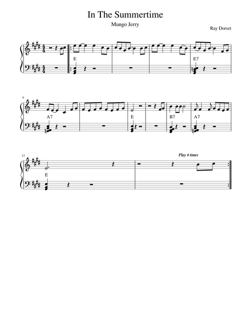 In the summertime – Mungo Jerry In The Summertime