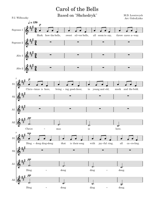 Carol of the Bells -- Mykola Leontovych