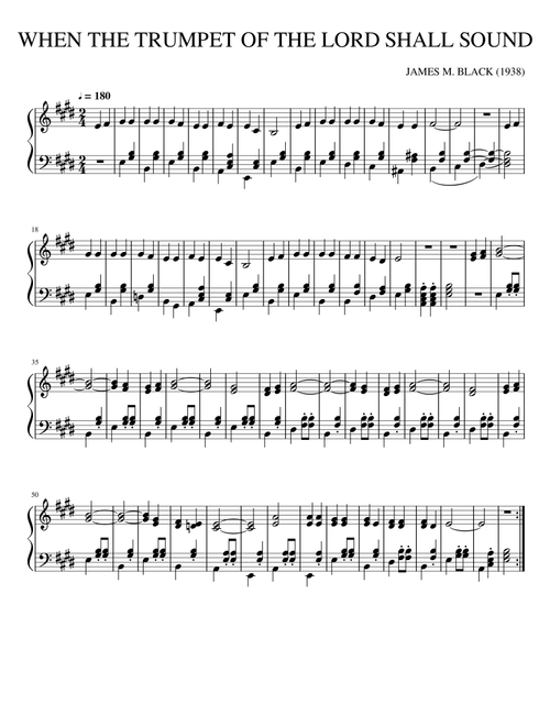 When The Trumpet of The Lord Shall Sound. (Arr. Agus Panggabean) - James M. Black (Piano Solo)