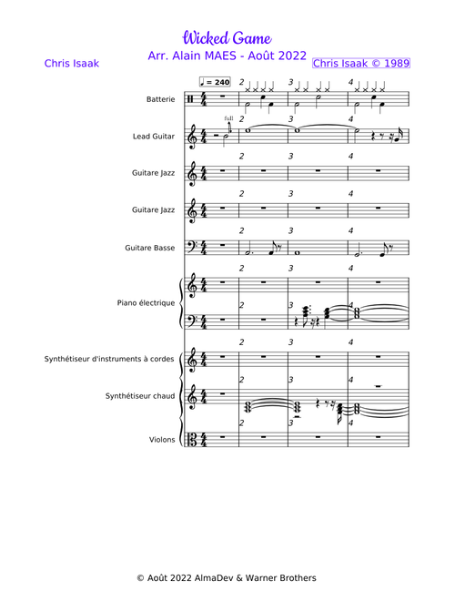 Chris Isaak - Wicked Game  (Arr. AlmaDev)