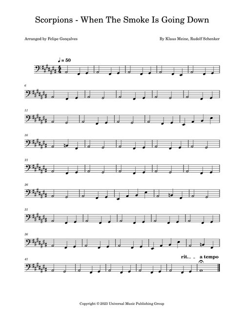When The Smoke Is Going Down (Arr. Felipe Gonçalves) - Scorpions (Instrumental Solo)