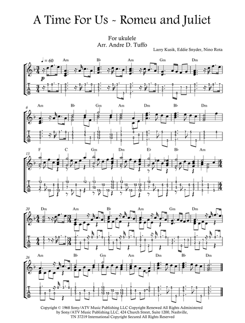 A Time For Us (Love Theme) (Arr. Andre D Tuffo) - Nino Rota (Instrumental Solo)