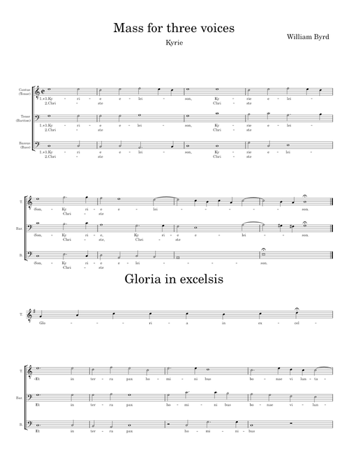Mass for three voices - William Byrd