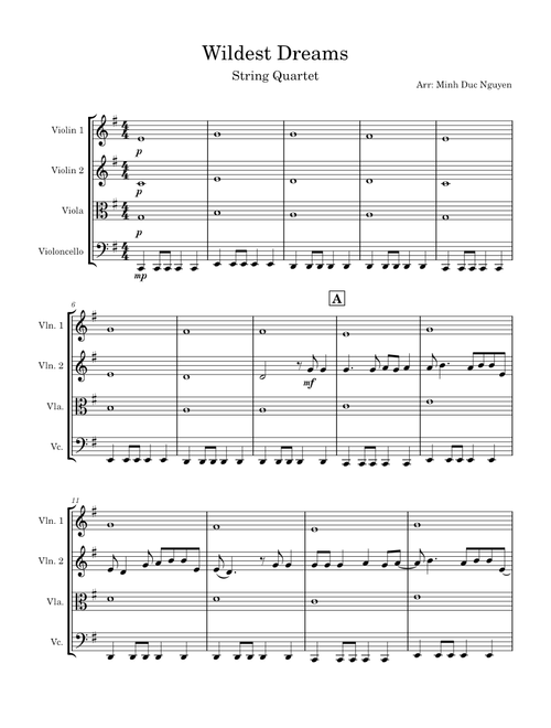 Wildest Dream String Quartet