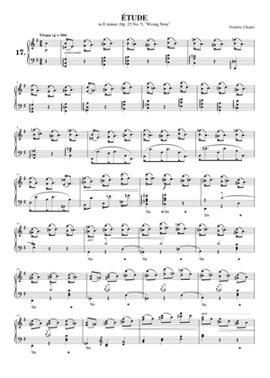 Étude Opus 25 No. 2 in F Minor Sheet Music for Piano (Solo