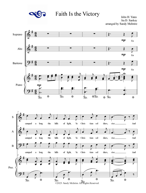 Faith Is the Victory (Arr. Sandy McIntire) - Ira D Sankey (Choral, SAB)