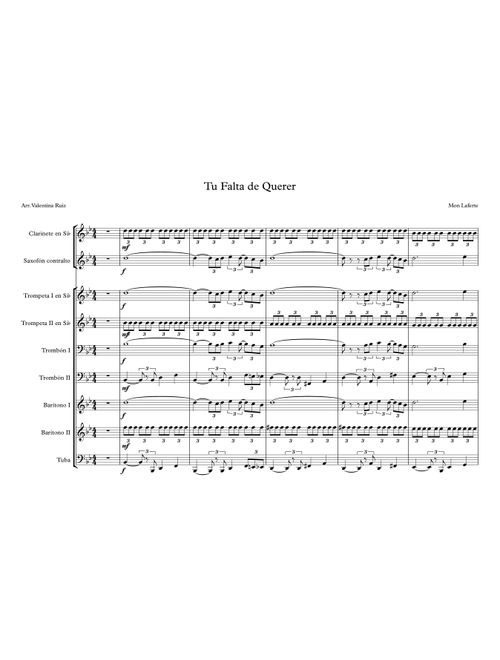 Tu Falta De Querer (Arr. Valentina Ruiz) - Mon Laferte (Concert Band)