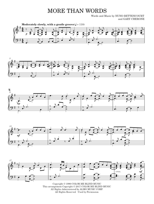 More Than Words - Extreme (Piano Solo)