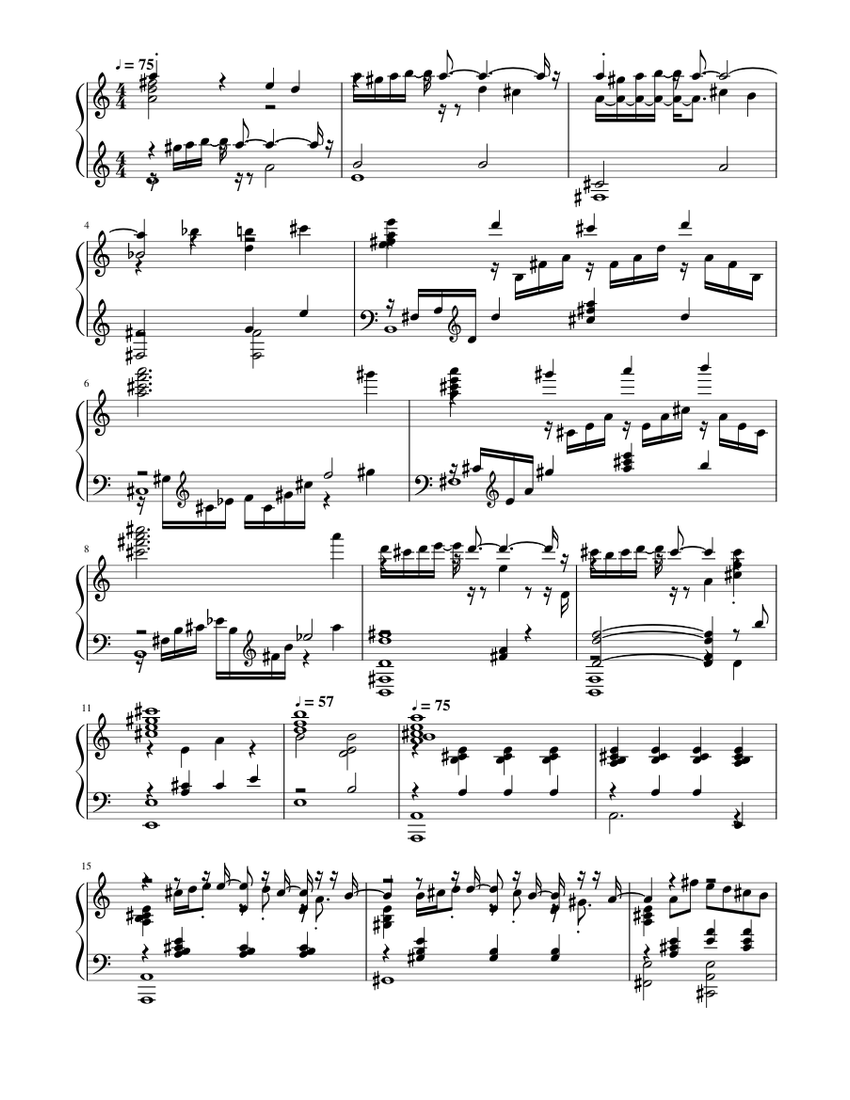 Hikaru Nara Shigatsu wa Kimi no Uso Your lie in April Sheet music for