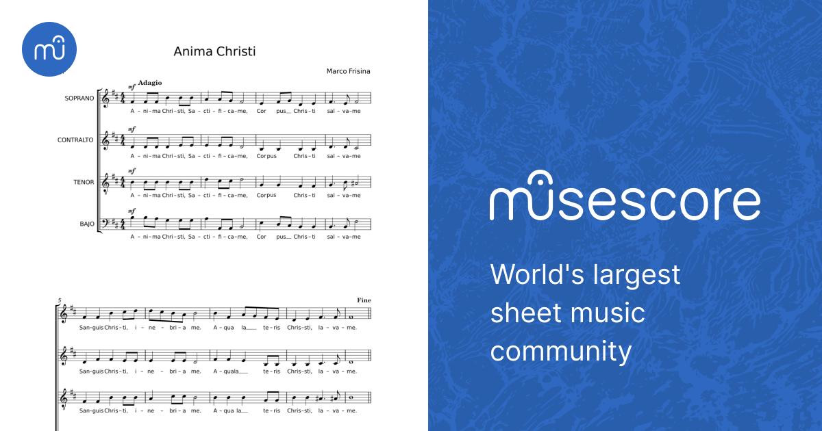 Anima Christi - Marco Frisina Sheet Music for Synthesizer (Mixed