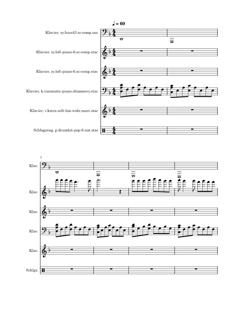 Sensucht1450 By Marek Lipski Sheet music for Piano, Drum group