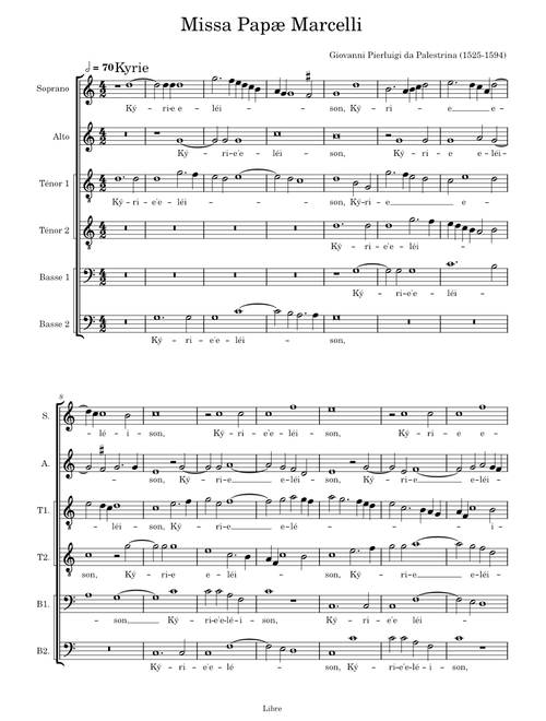 Missa Papae Marcelli – Giovanni Pierluigi da Palestrina