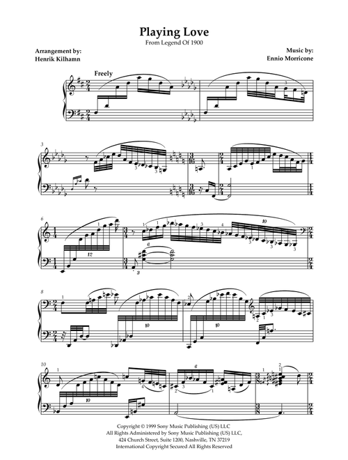 Playing Love (Arr. Henrik Kilhamn) - Ennio Morricone (Piano Solo)