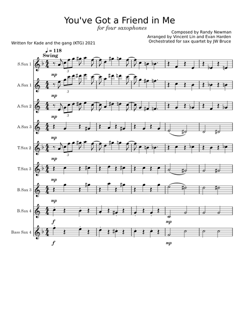 You've Got A Friend In Me (from Toy Story) – Randy Newman You've Got A Friend In Me