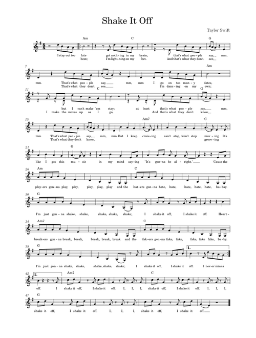 Shake It Off - Taylor Swift