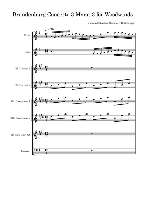 Brandenburg Concerto 3 Mvmt 3 for Woodwinds