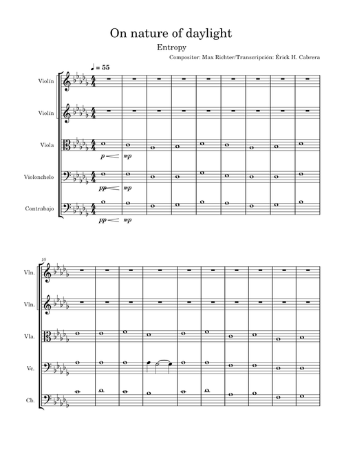On the nature of daylight – Max Richter On the nature of daylight (Entropy) – Max Richter